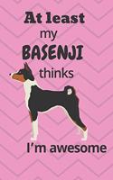 At least My Basenji thinks I'm awesome: For Basenji Dog Fans