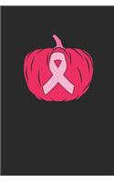 Pumpkin Pink Ribbon: Dotted Bullet Notebook (6" x 9" - 120 pages) Breast Cancer Awareness Themed Notebook for Daily Journal, Diary, and Gift