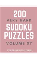 200 Very Hard Sudoku Puzzles Volume 07