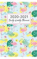 2020-2021 Daily Weekly Planner: Flamingo Cover, 2020-2021 Two Year Planner, 24 Months Agenda with Holiday, Jan 1, 2020 to Dec 31, 2021 Daily Weekly Monthly Calendar Academic Schedu(7 2 Year Daily Weekly Monthly Planner, January 2020 to December 2021)