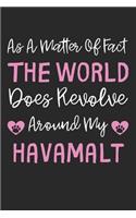 As A Matter Of Fact The World Does Revolve Around My Havamalt: Lined Journal, 120 Pages, 6 x 9, Havamalt Dog Gift Idea, Black Matte Finish (As A Matter Of Fact The World Does Revolve Around My Havamalt Journal)