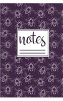 Notes: Insect notebook, journal or composition book, 6x9 college rule for the entomology student