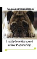 Pug Composition Notebook
