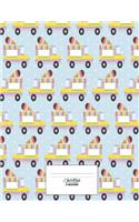 Composition Notebook Wide Ruled Lined Paper 8.5" x 11", 200 Pages: The Ice Cream Man is Coming Cover Design