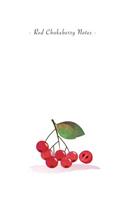 Red Chokeberry Notes: 6"x9" Ruled Lined Notebook - Watercolor Texture Fruit Illustration Cover. Matte Softcover And White Interior Papers.