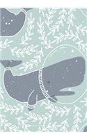 Whale Journal: Blue Whale Journal in Cute Underwater Design(Blank Notebooks and Journals)
