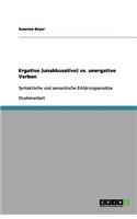Ergative (unakkusative) vs. unergative Verben