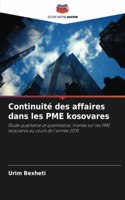 Continuité des affaires dans les PME kosovares