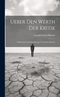 Ueber Den Werth Der Kritik