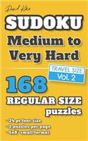 David Karn Sudoku - Medium to Very Hard Vol 2: 168 Puzzles, Travel Size, Regular Print, 24 pt font size, 2 puzzles per page