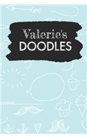 Valerie's Doodles: Personalized Teal Doodle Notebook Journal (6 x 9 inch) with 110 dot grid pages inside.