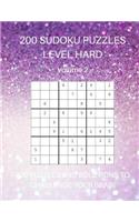 200 Sudoku Puzzles Level Hard Volume 2: 200 Puzzles and Solutions to Challenge Your Brain