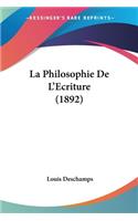 Philosophie De L'Ecriture (1892)