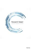 Password Keeper: Personal Password Journal - Blue Circle: (English)