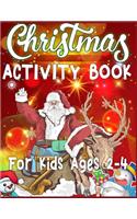 Christmas Activity Book For Kids Ages 2-4