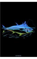 Notebook: Angler Notizbuch mit Thunfisch I Notiere deine Fänge I Fischer Geschenk Opa Reisetagebuch für den Angelurlaub und Barsch Angelausflug Tagebuch Angel