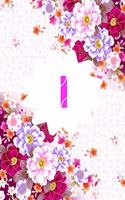 I: Monogram Initial I Notebook for Women and Girls, Pink Floral 6 x 9: Notebook