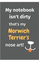 My notebook isn't dirty that's my Norwich Terrier's nose art: For Norwich Terrier Dog Fans