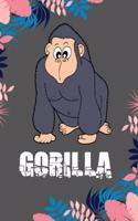 Gorilla: Animal, Mammal, Book Gifts For Women Men Kids Teens Girls Boys (110 Pages, Lined, 6 x 9)