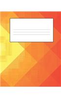 Orange Composition Notebook: Wide Ruled Notebook Lined School Journal - 110 Pages - 7.5 x 9.25" - Children Kids Girls Boys Teens Women Wide Ruled School Composition Books