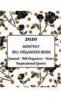 2020 Monthly Bill Organizer Book