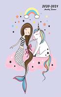 2020-2021 Monthly Planner: Large Two Year Planner with Unicorn Cover (Volume 1)