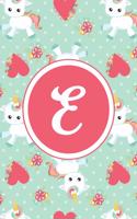 E: Monogrammed 2020 Weekly Planner For Women And Teen Girls - Cute Unicorn Hearts, January 2020 - December 2020 (6"x9")