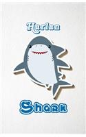 Harlan Shark A5 Lined Notebook 110 Pages: Funny Blank Journal For Family Baby Shark Birthday Sea Ocean Animal Relative First Last Name. Unique Student Teacher Scrapbook/ Composition Great Fo