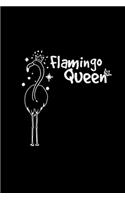 Flamingo Queen: 6x9 FLAMINGO - dotgrid - dot grid paper - notebook - notes