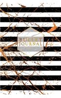 Bullet Journal: Gorgeous Gold Trendy Bullet Journal - 120-Page 1/2 Inch Dot Grid Pretty Gold Notebook - 6 X 9 Perfect Bound Softcover