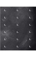 Monogram L School Composition Book Personalized Letter L Pattern 130 Pages: (Notebook, Diary, Blank Book)(Personalized Monogram Composition Notebooks)