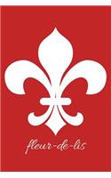 fleur-de-lis - Red Blank Notebook