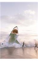 Shark Attack Notebook: 150 lined pages, softcover, 6 x 9