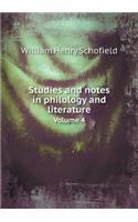 Studies and notes in philology and literature Volume 4: (English)