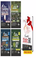 Lakshya YEARLY Combo (set of 5 Books) Quarterly Defence Magazines (April 2023 to March 2024) with Free Static GK Book | General Knowledge & Current Affairs, Maths, Eng. | NDA, CDS AFCAT, CAPF, SSB