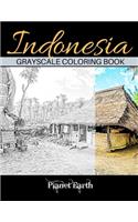 Indonesia Grayscale Coloring Book