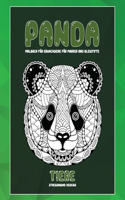 Malbuch für Erwachsene für Marker und Bleistifte - Stressabbau-Designs - Tiere - Panda