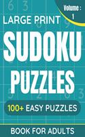 Large Print Sudoku Puzzles Book For Adults