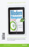 Modern Management: Concepts and Skills, Student Value Edition Plus 2017 Mylab Management with Pearson Etext -- Access Card Package