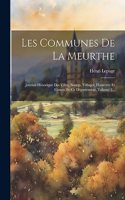 Les Communes De La Meurthe
