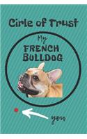 Circle of Trust My French Bulldog Blank Lined Notebook Journal