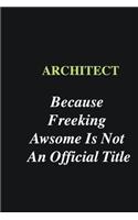 Architect Because Freeking Awsome is Not An Official Title