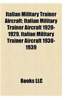 Italian Military Trainer Aircraft: Italian Military Trainer Aircraft 1920-1929, Italian Military Trainer Aircraft 1930-1939