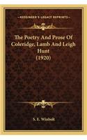 Poetry and Prose of Coleridge, Lamb and Leigh Hunt (1920)