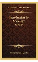 Introduction To Sociology (1922)