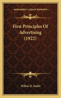 First Principles Of Advertising (1922)