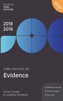 Core Statutes on Evidence 2018-19