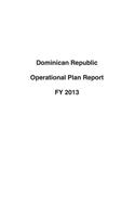 Dominican Republic Operational Plan Report FY 2013