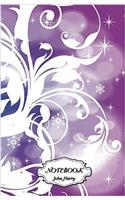 Notebook Journal Dot-grid,graph,lined,blank No Lined - Purple Flower Wallpaper: Small Pocket Notebook / Journal / Diary