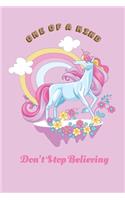 Unicorn Notebook Journal and Sketchbook with Quote
